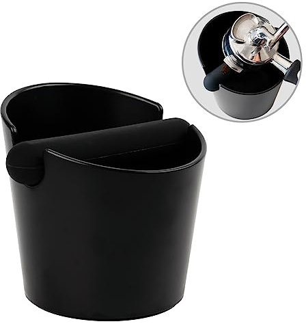 watchget Coffee Knock Box - 4.8 Inch Shock-Absorbent Barista Style Espresso Dump Bin with Removable Knock Bar and Non-Slip Base, Durable Coffee Bin for Home and Cafe