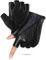 GSG Fingerlose Lederhandschuhe Herren Ungefüttert Halbfingerhandschuhe Echtes Leder Schwarz-blau XL