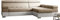 Ecksofa Paolo mit Schlaffunktion, Eckcouch mit Bettkasten, L-Form Ecksofa, L-Form Sofa, Ottomane Rechts, 260 cm x 162 cm (Creme Inari 26 + Weißer Kunstleder (EKO))