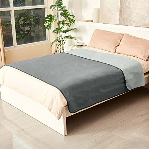 Catalonia Classy wasserdichte Decke für Bett Intimität, Liebesdecke Wasserdicht, Paar Decke für Erwachsene, Wasserdicht Antifouling Inkontinenz-Decke (XL 203x152cm, Grau)