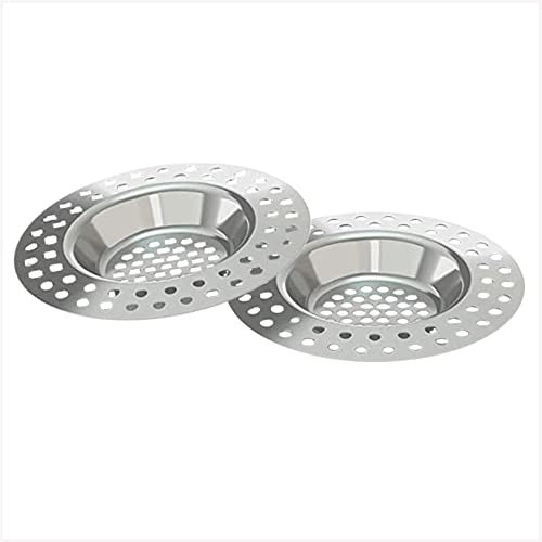 2pcs Stainless Steel Kitchen Sink Strainer Plug,Sink Sieve Sink Hole Strainer Drain Protector,75mm Standard Strainer Drain Protector Hair/Food Catcher for Bathroom,Kitchen,Shower