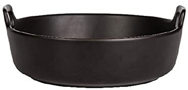 Plat à Four Vaisselle céramique ronde de cuisson avec poignée for four céramique de cuisson de cuisson de cuisson de céramique poêlon de cuisson individuel de cuisson individuel, 7,2 pouces / 9,4 pouc