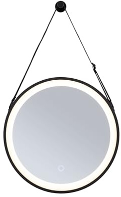 Paulmann 71092 LED Leuchtspiegel Miro IP44 Tunable White 200lm 230V 7,5W LED Spiegel, Schwarz matt Badleuchte