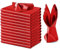 VACVELT Rote Satin-Servietten, 43,2 x 43,2 cm, Hochzeit, elegante Abendessen, quadratische Servietten, gewelltes Dekor, seidiges Satintuch für Restaurant, Bankett, Abschlussfeier, Party, 12 Stück