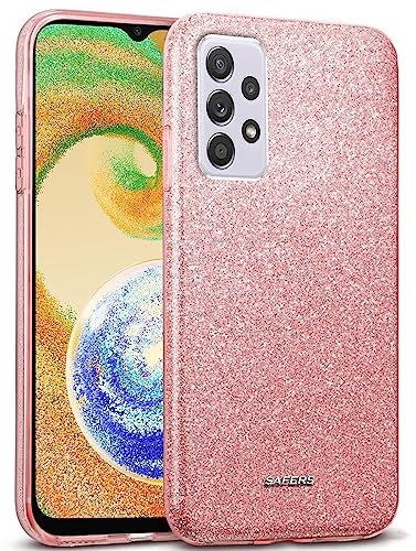 CoolGadget Handyhülle durchsichtig für Samsung Galaxy A23 5G, Glitzer Schutzhülle mit 3-facher Beschichtung, Präzise Aussparungen, Stoßfest, Kratzfest, Leicht, Rosegold
