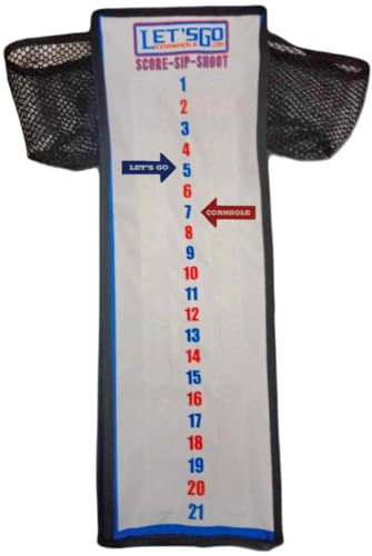 LETS GO CORNHOLE Cornhole Score SIP Shoot Score Tower Getränkehalter Telefonhalter Videoständer lässt sich leicht über den Griff der Rolltasche schieben, um Ihnen all diese großartigen Vorteile zu