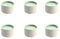 Flammschalen Citronella für draußen 6 Stück - Outdoor-Kerzen Terracotta - Für deinen Garten - Feuerschalen im 6er Set, 15 h Brenndauer - Ø 9,8 x H 6,2 cm (grün)