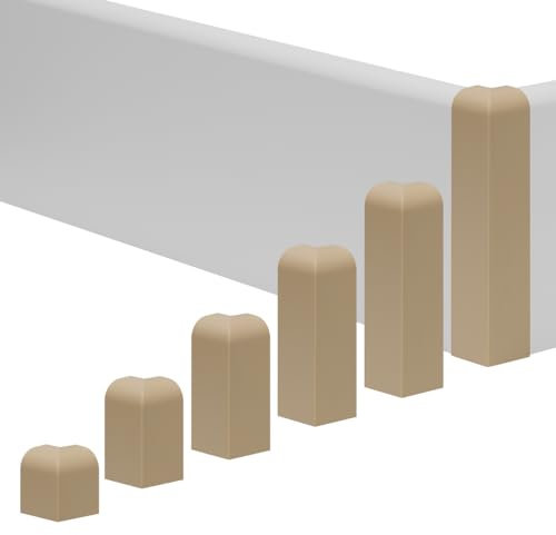 REESE Außenecke Eiche für Sockelleisten | 18 x 60 mm | passgenau | Profil München | Verbinder für Leisten | einfache Montage ohne Bohren