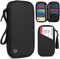 GreatRise Reisebrieftasche wasserdichte Reisepasshülle Reisepass Tasche Familie Reiseorganizer mit RFID-Blocker Ausweistasche Reisepasshalter Passport Flugticket Holder Schwarz Groß=23.5x12.5x2.8cm