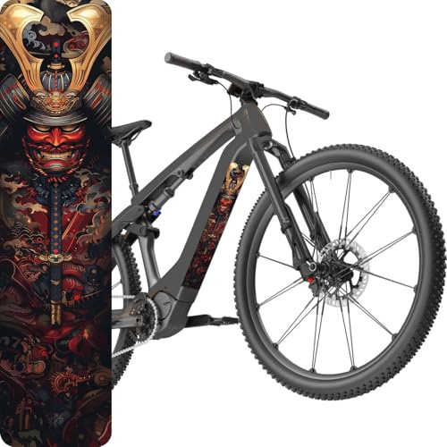 Sons of Battery Samurai 2 E-Bike Akkufolie zum Zuschneiden – Schutzfolie für Akkuabdeckung und Unterrohr, Schwarz/Weiß, 48 × 12 cm