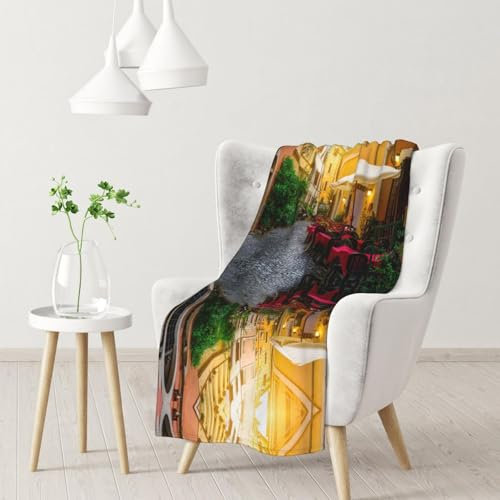 DNBCLEZK Italienische Flanelldecke, Überwurf, Sofadecke, Bettdecke, personalisierter Druck, weiche Decke, 102 x 76 cm