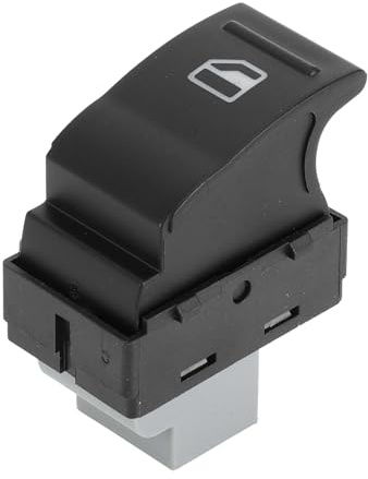 A ABSOPRO Interrupteur De Lève-Vitre Électrique Pour VW Multivan T5 03-15 | Plastique Métal, Noir, Passager Avant Droit, Contrôle Fenêtre, Pour VW Multivan T5 2003-2015, 4 Broches