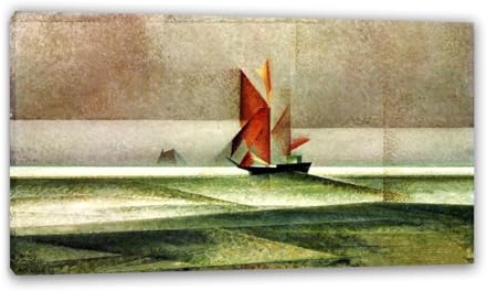 Hau3sh3a lyonel feininger Poster & Print on Canvas Famous Painting Abstract Baltischer Schoner,Reproductions on Canvas Pictures Wall Decoration 85x50cm(33x20in) Innenrahmen