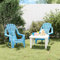 WKIEQACO Outdoor Outdoor Sitzgelegenheit, Gartenstühle für Kinder, blau, 37 x 34 x 44 cm, PP-Holzoptik, 2 Stück