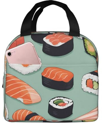 Leckere Sushi-Lunch-Tasche für Damen und Herren, große Kapazität, Lunch-Tasche für Erwachsene für Picknick