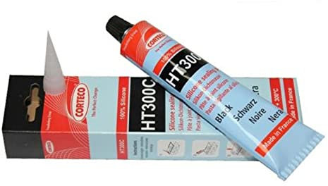 Tube Pâte à Joint Silicone Noir pour Carter d'Huile CORTECO HT300C +300° 80 ML