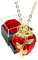 Rose éternelle avec collier ,coffret cadeau romantique, idée Cadeau Femme ,annversaire,Mariage,Rose Stabilisée Rouge,Naturelle bijou,Fête des mères,Penditif Coeur argent 925 Cristal,Collier en Argent