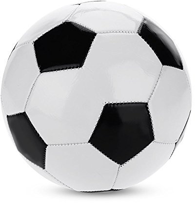 plplaaoo Fußballball -Fußball Ball Größe 4 Klassische Schwarze weiße PVC -Materialien Haltbarer Trainingsausrüstung für Schulkinder