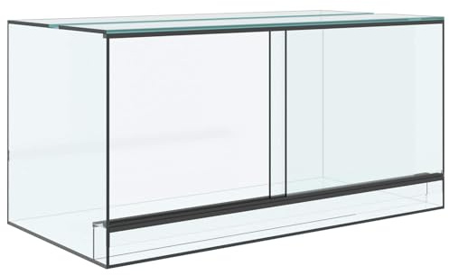 Vopese Glas Terrarium für Reptilien und Amphibien - Weiß, 80x40x40 cm - Innen & Außen geeignet Model42020392