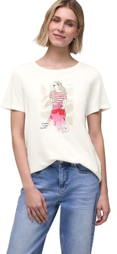 Damen T-Shirt mit Rundhals und Print