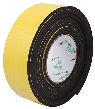 sourcing map Burlete Adhesiva, Cinta Aislante Espuma de Una Cara 50mm Ancho 5mm Grosor 3 Metros Longitud, Burlete Puerta Burlete Ventana Antiruido Resistente a los Golpes, Paquete de 1