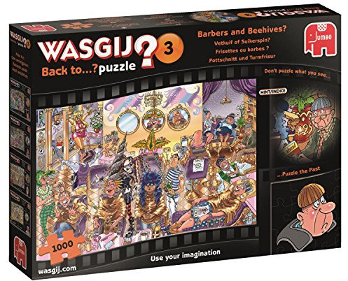 Wasgij 19147 Back to 3 Barbers and Beehives Jigsaw Puzzle, 1000-Piece