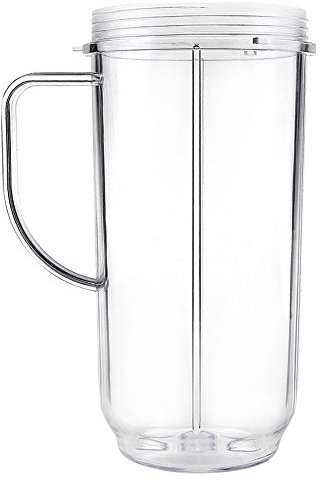 QT Tall 22oz Replacement Part Cup Mug with handle compatible with 250w Magic Bullet On-The-Go Mug