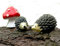 Egurs Miniatur Tiere Bonsai Craft Micro Landschaft DIY Dekor Set Igel