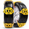 HugeAuto Schneeketten 8Pcs Anti-Rutsch-Schneeketten für Reifen Tragbar Leicht zu montierende Notfall-Traktionsauto Schneereifenketten Universal für Reifen Breite 165-285mm