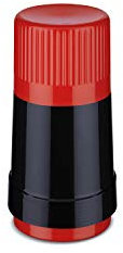 ROTPUNKT Isolierflasche 40 MAX 0,125 l | Zweifunktions-Drehverschluss | BPA Frei - gesundes Trinken | Made in Germany | Warm + Kalthaltung | Glaseinsatz | black/electric cardinal
