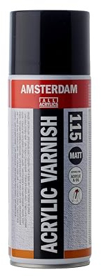 Amsterdam Protection - Acryllack 115 Matt Sprühdose - 400 ml - Dauerhafte, nicht vergilbende Versiegelung - Geeignet für Acryl- & Ölgemälde