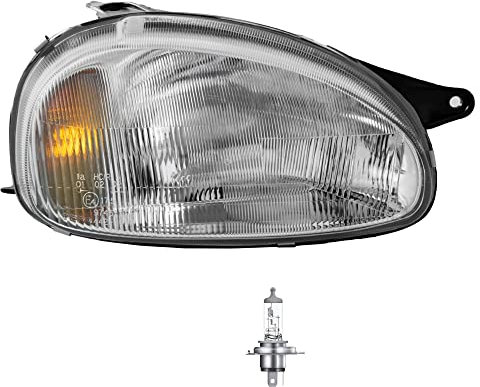 Scheinwerfer rechts H4 für Corsa B 73_ 78_ 79_ Combo 71_ inkl. Osram Lampen