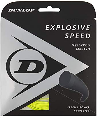 Dunlop Unisex-Adult Explosive Speed Tennis Racket String, Yellow, One Size