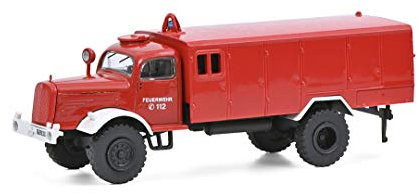 Schuco 452649600 Mercedes Benz LG 315 LF Feuerwehr, Modellauto, Maßstab 1:87, rot/weiß, Large