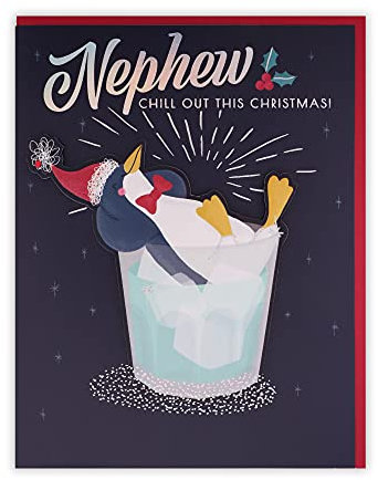 Clintons: Weihnachtskarte für Neffen mit Pinguin-Motiv
