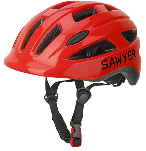 Sawyer Bikes - Casco Infantil Ajustable - Niños 2 a 10 Años (Rojo)