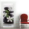 A.Monamour Türtapete Selbstklebend Türfolie Türposter 3D Weiße Orchidee Auf Einem Haufen Schwarzer Spa Steine ​​Zen Vinyl Folie Türdeko Tapete Wandbild Türaufkleber Türtattoo 85 x 200 cm