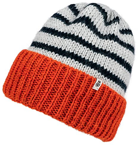 Roeckl Damen Strick City Stripes 23032-748 Farbe gelb 245 Muetze, Einheitsgröße