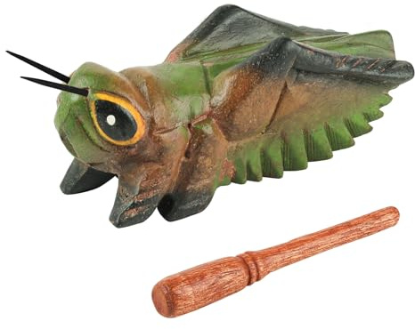 8,4 cm Hölzernes Cricket-Guiro-Raspel-Instrument – Percussion Musical Tone Block Craft