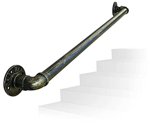 ZINIUKEJI 1FT- 20FT Handlauf Treppen Antik Bronze Treppen Geländer Handlauf drinnen draußen Haltegriff Geländer, an der Wand montierte Handläufe Geländer – komplettes Set (Size : 30cm)