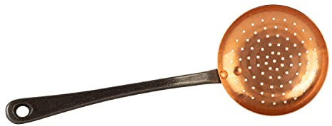 Cuisine Romefort | Küchenhelfer aus Kupfer | traditionelle Kupferschaumlöffel und zeitlose Kupferkelle aus Frankreich (Schaumlöffel)