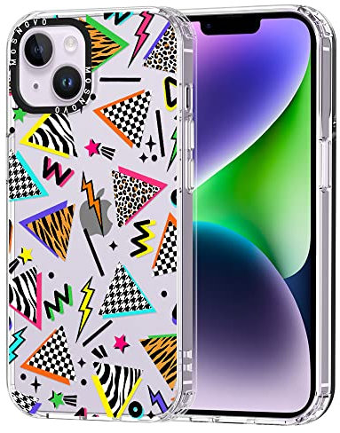 MOSNOVO Case for iPhone 14 Plus, [Buffertech 6.6ft Military-Grade Drop Protection] [Anti Peel Off Tech] Clear TPU Bumper Phone Case Cover Design - Fashion Art Design