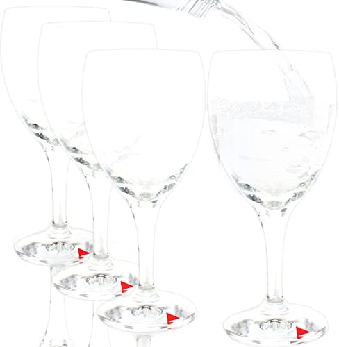 QMBasic Wasserglas Set - 4x GLAS für APOLLINARIS Wasser Rastal Flöte | Selter Gastro Trink- Gläser 250475