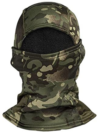 Sturmhaube Winter Fleece Gefütterte Skimaske Winddichte Camouflage Gesichtsmaske Herren Damen Gesichtshaube für Fahrrad Motorrad Outdoorsports (Armeegrün, One Size)