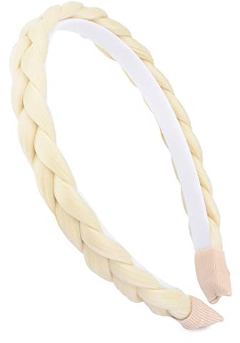 Gledola geflochtenes Stirnband mit Zähnen Zöpfe Haarband mit Zähnen Synthetisches Haar Band geflochtenes Haarband (Hellblond)