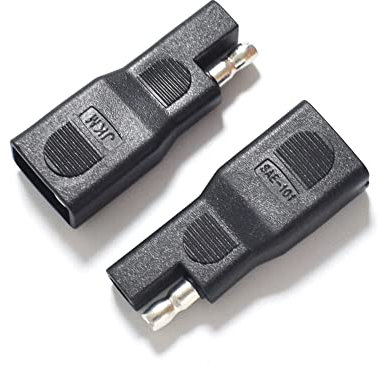 BeisDirect 2 Pack SAE Polaritätsumkehrung Adapter 4,5 mm Stecker und Buchse 30A für Automotive, Solarpanel Batterie