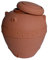 SERBATOIO ACQUA, ALIMENTI IN POLIETILENE ORCIO COLOR TERRACOTTA, ANFORA DA GIARDINO (500 litri)