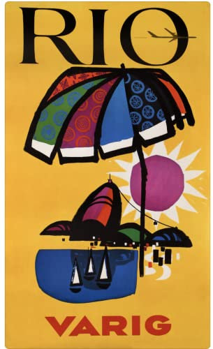 Rio Varig Poster Reproduktion – Format 50 x 70 cm auf Luxuspapier 300 g. Hohe Qualität. Alle Formate möglich.