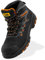 Black Hammer Safety Boots for Men - Steel Toe Cap Work Boots - Durable Mens Work Safety Shoes - Comfortable and Protective Footwear 7710 (11 UK)