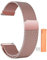 Edelstahl Mesh Uhrenarmband Metall Armband Smartwatch Ersatzband Schnellverschluss Watch Strap Band Für Damen Herren 14mm 16mm 18mm 20mm 22mm 24mm 23mm (Color : Rose Pink, Size : 24mm)